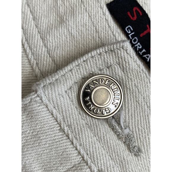 GLORIA VANDERBILT Womens Petite Size 12 12P Vintage Beige High Rise Mom Jeans - Picture 6 of 8